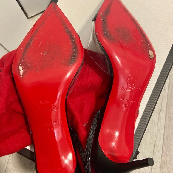 CHRISTIAN LOUBOUTIN CALF ZARLI PVC Optisexy 70 - Picture 4 of 5